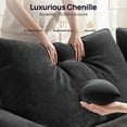 thumbnail image 6 of CHIC HOUSE Queen Sleeper Sofa Bed with Mattress, Pull Out Couch with USB Charging, Cup Holders & LED Light, Convertible Chenille Loveseat for Living Room RV Small Spaces, Black, 6 of 8