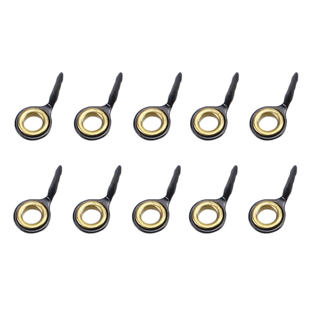 10 piezas de guías de caña de pescar de acero inoxidable de reparación de Sunnimix Guías de caña de pescar
