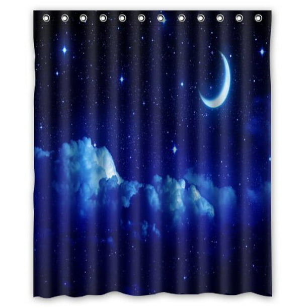 Eco Friendly Night Moon Cat Art Funny Saying Quotes I Love You To The Moon And Back Shower Curtain Waterproof Bathroom Curtain Liner With Hook 60 X 72 Walmart Com Walmart Com