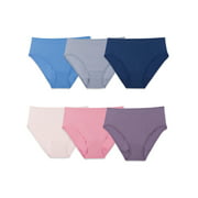 Fruit of the Loom Women's Seamless Hi-Cut Underwear, 6 Pack, Sizes S-3XL