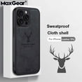 thumbnail image 2 of Luxury Leather Deer Head Phone Case For iPhone 15 14 Plus 13 12 Mini 11 Pro Max 7 8 6 6S Plus SE Shockproof Soft Silicone Cover, 2 of 5