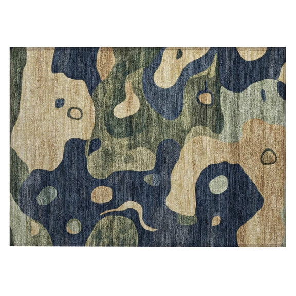 Dalyn Rugs Machine Washable Indoor/Outdoor Chantille ACN2063 Navy 1'8" x 2'6" Rug