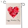thumbnail image 1 of Heart-shape Printing Double Sided Flag Sign Banner Valentines Day Party Decor - Jxlgv, 1 of 5
