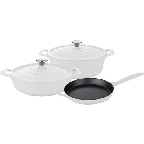 cuisinart cast iron white and gold