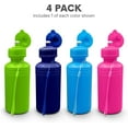 thumbnail image 5 of 4E's Novelty 4 Pack Kids Water Bottles 18oz – BPA-Free, Reusable Plastic Bottles with Strap, 5 of 8