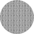 thumbnail image 1 of Ahgly Company Indoor Round Patterned Platinum Silver Gray Area Rugs, 5' Round, 1 of 6