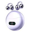 thumbnail image 1 of Auriculares con clip EarAccord inalámbricos Bluetooth 5.4 con micrófono, color morado, 1 of 6