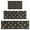 Black Highland Cow, variant on Pink Highland Cow Flower Pattern Kitchen Rugs Sets Of 3,Kitchen Runner Rugs Non Skid Washable,Decorative Kitchen Floor Mats for Kitchen,Sink,Laundry,17"x30" 17"x47" 17"x59"