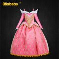 thumbnail image 1 of Vestido de princesa Aurora para niñas, disfraz de princesa Aurora para Halloween, Carnaval, Bella Durmiente, elegante vestido de novia rosa Fivean unisex, 1 of 2