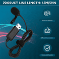 thumbnail image 5 of Universal USB Microphone Lavalier Microphone Clip-on Computer Mic Plug and Play Omnidirectional Mic,1* Lavalier microphone,Black, 5 of 8