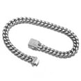 thumbnail image 3 of EOEMY 6-14mm New Men Women Miami Cuban Curb Link Chain Bracelet Solid Stainless Steel-Silver-6mm-8Inch Or 20.5Cm, 3 of 4