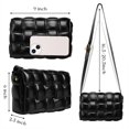 thumbnail image 2 of Petit Sac à Bandoulière pour Femmes Sac à Main Tissé Noir, 2 of 7