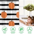 thumbnail image 5 of Fall Shower Curtain, Fall Pumpkin Shower Curtains for Bathroom, Autumn Thanksgiving Day Harvest Decor Waterproof Fabric with Hooks 72x72 Inch, 5 of 6