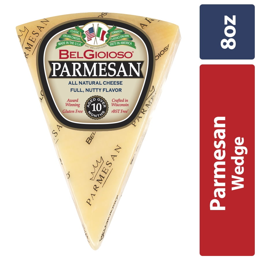 BelGioioso Parmesan Cheese Wedge, Specialty Hard Cheese, 8 oz Walmart