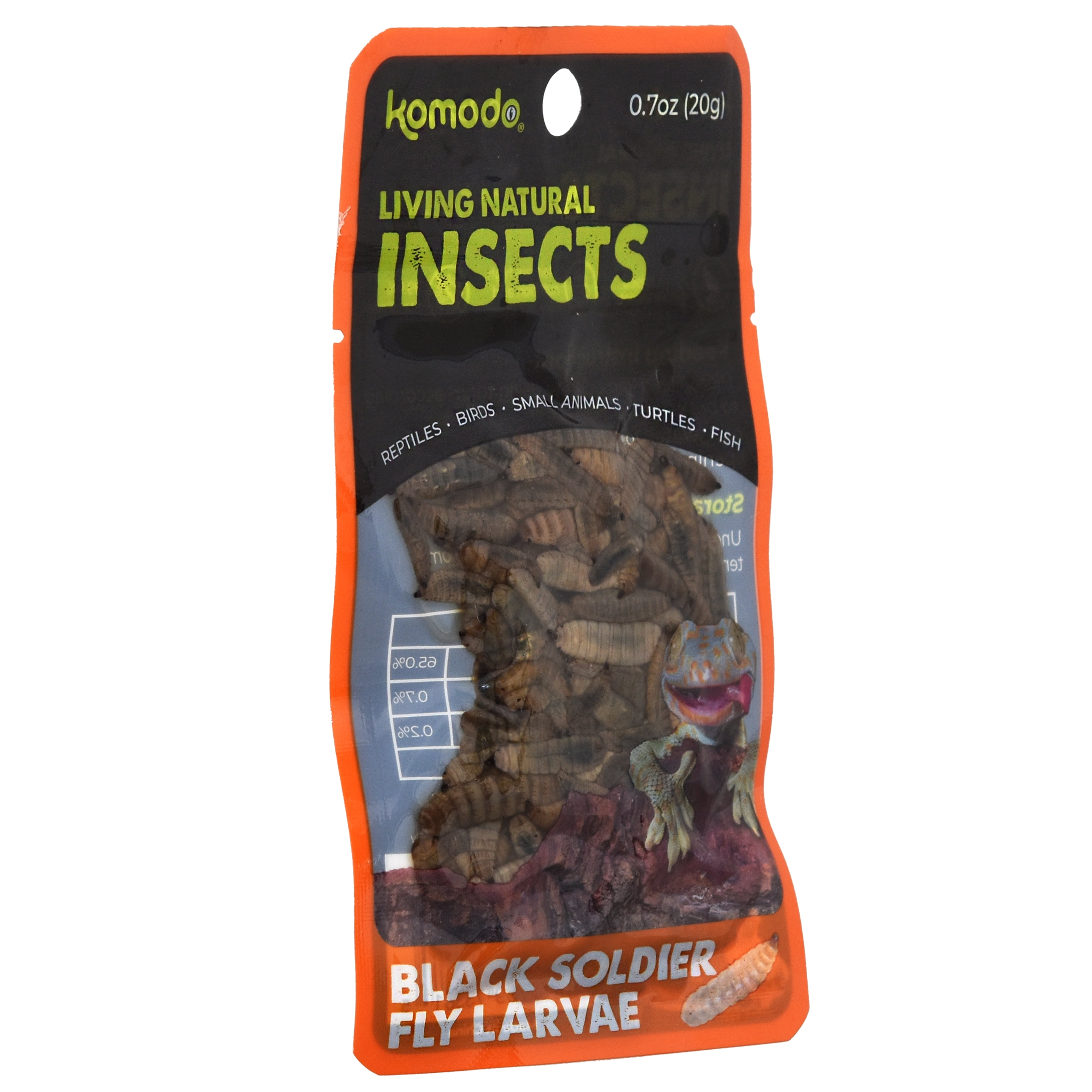 (4 pack) Komodo Black Soldier Fly Larvae Reptile Food