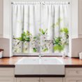 thumbnail image 2 of Flower Kitchen Curtains, White Springtime Blossoms on Tree Branch Freshness Garden Growth Seasonal Nature, Two Panels Drapes with Rod Pocket Room Decor, 55" X 45", White Green, by Ambesonne, 2 of 3