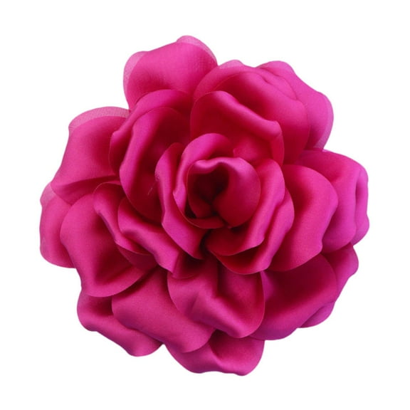 yotijay Elegant Flower Brooch for Women Decorative 12cm Corsage for Ceremony Dance Party Rose Red