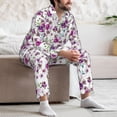 thumbnail image 7 of Disketp Rose Flowers for Pajamas Set Long Sleeve Sleepwear Mens Button Down Nightwear Pj Sets-Medium, 7 of 7