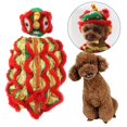 thumbnail image 2 of Traje divertido Accesorios de ropa Traje Festival de primavera chino suave Danza del XL Jinwen Disfraz de león danzante para perros, 2 of 8