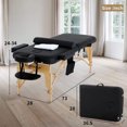 thumbnail image 7 of YRLLENSDAN Foldable Massage Table with Bed Cover,Bolsters and Side Storage Bag Portable Massage Bed for Physical Therapy Waxing Reiki Spa,28 in Black, 7 of 7