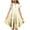 Khaki, variant on Holiday Party Girls Summer Dresses Double Layer Sleeve Flowy A Line Casual Gradient Midi Dresses for 615 Years