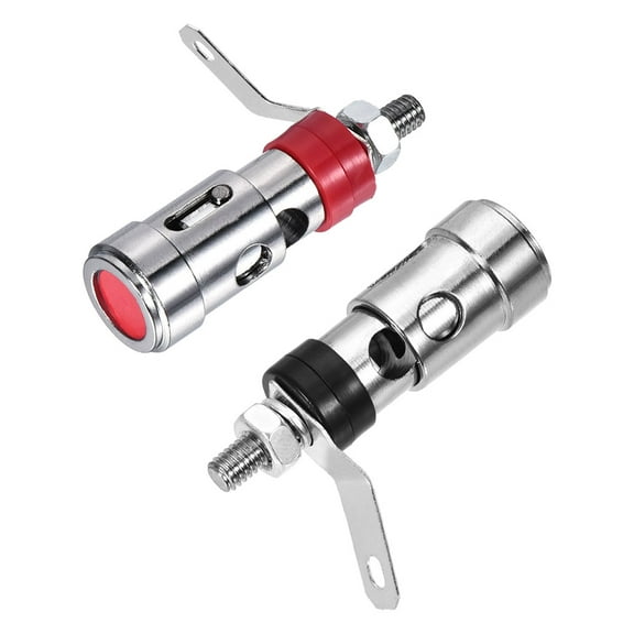 2PCS Amplifier Terminal Connector Binding Post Push Quick Type -Binding Post Spring Loaded Press Subwoofer Basket