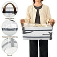 thumbnail image 5 of Nautical Anchor Print Open Home Storage Bins Foldable Metal Frame Shelf Baskets 16.9x11.4x7.7in Water-Resistant, 5 of 8