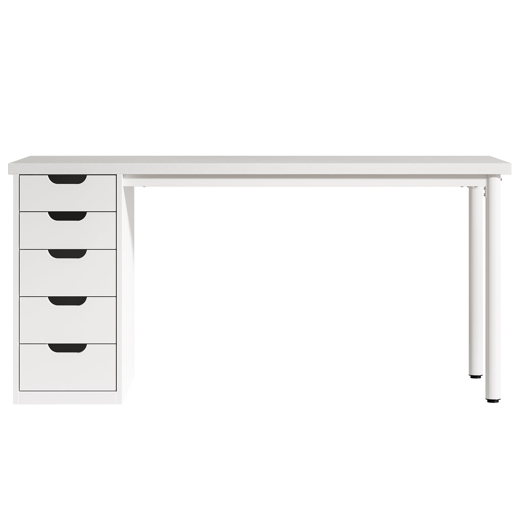 MAYEERTY 47.24" Home Office Desk, 1.18" Thick Engineered Wood with 5 Drawers