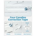 thumbnail image 7 of Four Candies White Out Correction Tape, 2PCS Colorful Refillable Retractable Cute Mini Aesthetic Quick Dry White Out with 4 Replacement Tapes for Supplies (Blue Green), 7 of 7