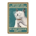 thumbnail image 1 of Plato de Metal Wdftyju Vintage Gato 20 x 30 cm Café con Leche, 1 of 9