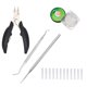 thumbnail image 1 of Juego de 50 tiras correctoras para uñas encarnadas con cortaúñas, elevador y limas de acero inoxidable, modelo 1# completo., 1 of 6