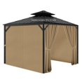 thumbnail image 1 of Cortinas de privacidad para gazebo de 3 x 4 m con cremallera, 4 paneles a la vez, 1 of 6