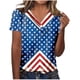 thumbnail image 3 of Top de Verano de las Mujeres Árbol Impresión V-Cuello Casual Manga Corta, Tops Cortos para las Mujeres, 3 of 5