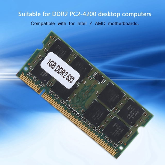1GB DDR2 533MHz 200PIN MEMORIA RAM PACA BASE DE COMPUTADORA PORTÁTIL RENDIMIENTO DE ALTA VELOCIDAD PARA COMPUTADORAS
