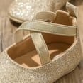 thumbnail image 3 of BESLY 0-18M Toddler Baby Girls Shoes Moccasins with Rubber Sole Shoes Tassel Bow Girls Ballet Dress Shoes, 3 of 5