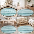 thumbnail image 4 of Round Rugs 6Ft, Turquoise Green Ombre Round Area Rug Washable Indoor Throw Carpet, Vintage Shabby Teal Abstract Art Soft Non Slip Circle Rug for Office Cabinet Home Decor Aesthetic, 4 of 8