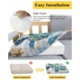 thumbnail image 5 of Blue Teal Coastal Sofa Couch Cushion Covers Washable, Removable Stretchable Sectional Couch Covers, Summer Beach Starfish Sea Turtle Slipcovers for L & T Shape Sofa Furniture Protector S Size 2 pcs, 5 of 7