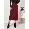 thumbnail image 4 of Stretchy Vintage A-Line Corduroy Midi Skirt, 4 of 5