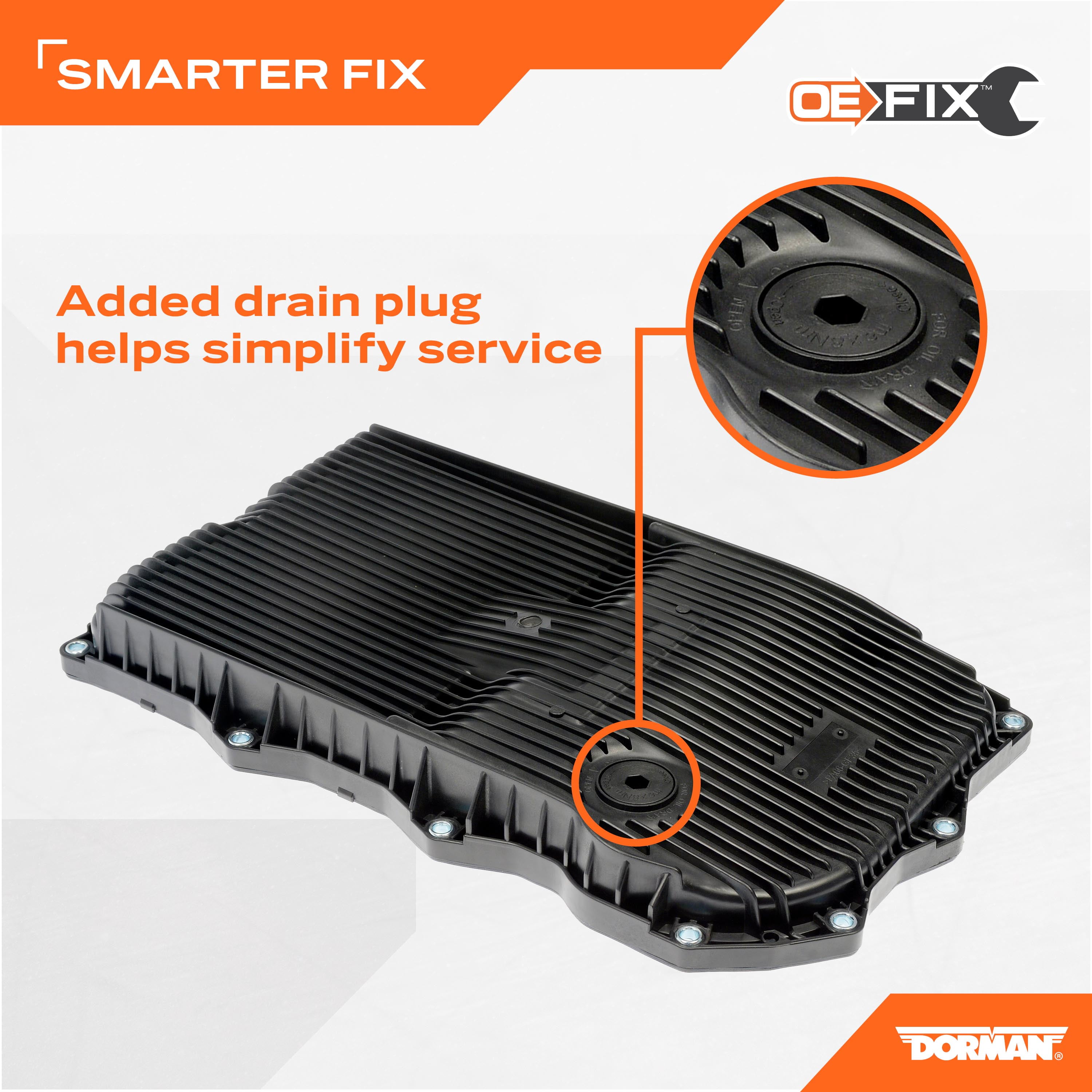 Dorman 265-850 Transmission Oil Pan for Select Models (OE FIX) Fits select: 2013-2021 RAM 1500, 2014-2018 JEEP GRAND CHEROKEE
