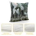 thumbnail image 4 of Orinice Dragon Statue Castle Graphic Decorative Throw Pillow Cover for Home Couch Living Room Bed Sofa - Aesthetic Decor, Printed on Both Sides, 1PC 24x24in, 4 of 5