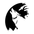 thumbnail image 2 of Walbest 1 Pcs Car Sticker, Fashion Wolf Design Universal Car Auto Window Reflective Decals Sticker Decoration, 2 of 7