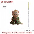 thumbnail image 2 of Hangs2 2D Acrylic Cat Themed Rearview Ornament And Keychain For Indoor And Holiday Use, 2 of 5