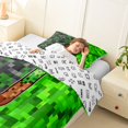 thumbnail image 4 of Castle Fairy Pixelated Miners Letter J Twin Comforter Sets 3-Piece for Kids,Block Pattern Bedding Set for Bedroom, 4 of 6