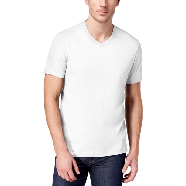 Camiseta básica Club Room para hombre SS blanca mediana