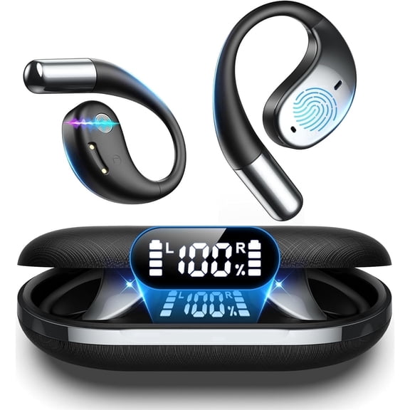 Translation Earbuds Real Time, 6 in 1 AI Translator Earbuds with 144 Languages & Accents, Support 8 Offline, Voice or Video Call, Wireless OWS Translating Earbuds for Travel Business Learning