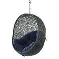 thumbnail image 3 of Swing Lounge Chair, Sunbrella, Grey Gray Blue Navy, Modern Contemporary Urban Design, Outdoor Patio Balcony Cafe Bistro Garden Furniture Hotel Hospitality, 3 of 6