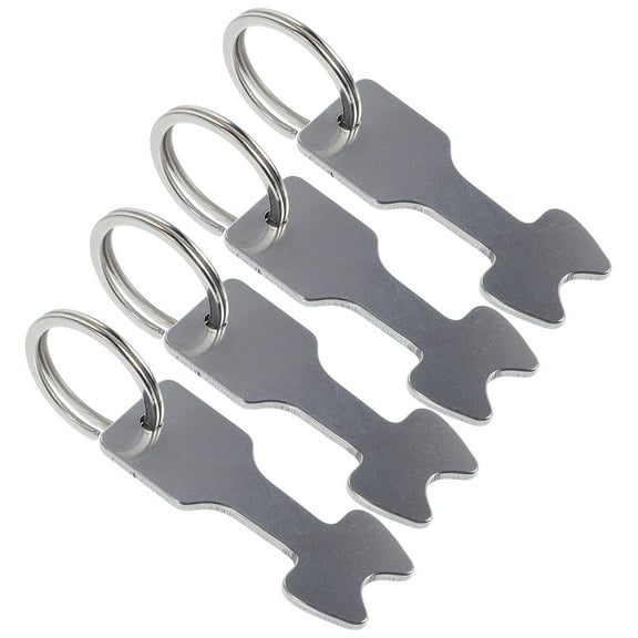 Niceauty 4Set Removable Shopping Trolley Token key in Silver Tone for Daily Use