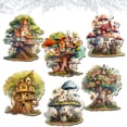 thumbnail image 2 of Tree House Decorative Wooden Clip-on Ornaments Set of 6 by G. Debrekht - Christmas Decor - 8090026C-S6, 2 of 11