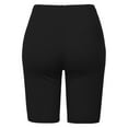 thumbnail image 3 of A2Y Women's Basic Solid Premium Cotton Mid Thigh High Rise Biker Bermuda Shorts Black S, 3 of 5