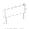 thumbnail image 4 of Furinno Roanne Upholstered Headboard, Glacier, Queen, 4 of 5